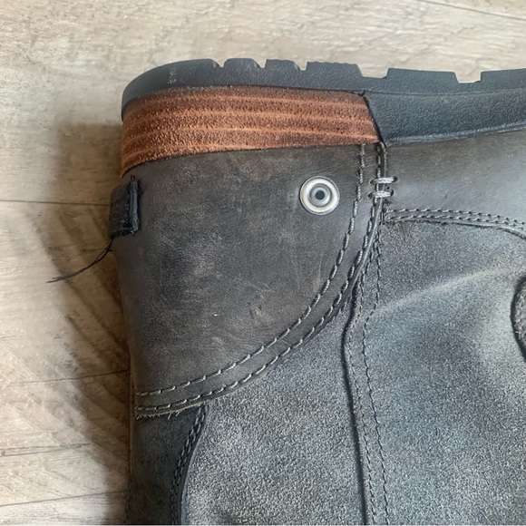 Sorel Major Pull On Buckle Suede Leather Contrast Boots - Picture 6 of 16
